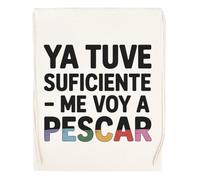 Capzy Ya Tuve Suficiente - Me Voy A Pescar Vidrio Cerveza Taza Bolsa De Compras Shopping Bag Beige