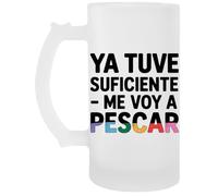 Capzy Ya Tuve Suficiente - Me Voy A Pescar Vidrio Cerveza Taza Jarro De Cerveza Beer Mug
