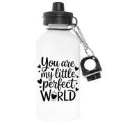 Capzy You Are My Little Perfect World Blanco Botella De Agua Aluminio Para Exteriores Pollutant Free White Water Bottle Aluminium For Outdoors