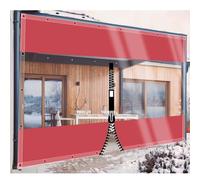 CAQXAQP Lona Transparente Exterior 2,4mx2,5m Lona Protección Impermeable con Ojales,0.5 mm Lona Cubre Tendal Exterior Lluvia,Lona con 1 Cremallera para Porche Terraza Muebl Balcon