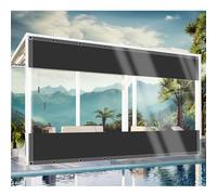 CAQXAQP Lona Transparente Exterior 2,5mx3m Lona Protección Impermeable con Ojales,0.5 mm Lona Cubre Tendal Exterior Lluvia,Lona para Porche Terraza Muebl Balcon Piscina