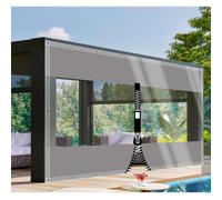 CAQXAQP Lona Transparente Exterior 2,6mx2,8m Lona Protección Impermeable con Ojales,0.5 mm Lona Cubre Tendal Exterior Lluvia,Lona con 1 Cremallera para Porche Terraza Muebl Balcon