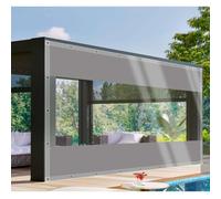 CAQXAQP Lona Transparente Exterior 2mx2,4m Lona Protección Impermeable con Ojales,0.5 mm Lona Cubre Tendal Exterior Lluvia,Lona para Porche Terraza Muebl Balcon Piscina