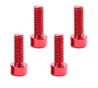 CAQYPVH 4 Tornillos para Portabotellas, de Aleación de Aluminio Ligero, 5 X 14,3 Mm, Elegir, Rojo