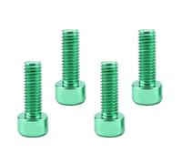 CAQYPVH 4 Tornillos para Portabotellas, de Aleación de Aluminio Ligero, 5 X 14,3 Mm, Elegir, Verde