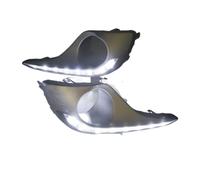 Car 1 Set 12V Compatible With Toyota Highlander 2012 2013 2014 LED DRL Daytime Running Lights Daylight Fog Lamp Cover(White and Yellow)