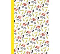 Car 95 Lightening Bolt A5 Notebook: White Small Pattern