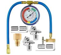Car AC Recharge Kit, Vehicle Air Condition Refill Set, Hose Gauge Tap Tool, Refrigerant Charging Equipment, Maintenance for Automotive Home Garage Commercial Seasonal, 22.83 inches