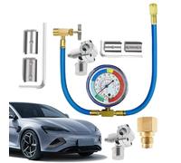 Car AC Recharge Kit, Vehicle Air Conditioning Refill Tool, Hose Gauge Can Tap Set, Refrigerant Solution for Automotive Maintenance, Commercial Use, Home Garage, Seasonal Upkeep