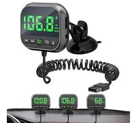 Car Adapter - Audio Receiver, Transmitter Multifunction MP3 Player with LED Display for Daily Use Hands Free Music Calls Audio Streaming Car Stereo Connectivity Device 2.36inch