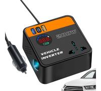 Car Adapter Plug Converter - Intelligent Inverter Digital Display, Compact Design with Fast Charging for Cell Phone Notebook Use Vehicle Charger with Material for Road Trip Minivan Truck Long Tail