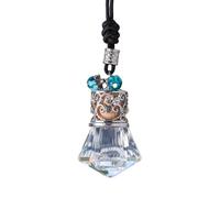 Car Air Freshener Bottle, Glass Diffuser Bottle, Refillable Oil Fragrance Container, Hanging Interior Scent Accessory, Long Lasting Scent Vent Decor for Rearview Mirror Car Interior 1.57x2.16 Inches