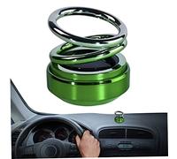 Car Air Freshener Car Solar Rotating Perfume Diffuser Solar Rotating Air Purifier with Double Ring Energy Aromatherapy Diffuser for, Home Green, fresheners for women