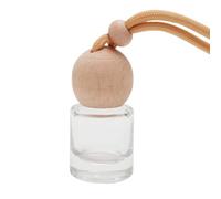Car Air Freshener Diffuser, 8ml Hanging Perfume Bottle, Electroplated Aluminum, Fragrance Pendant for Auto Interior, Glass Bottle Decoration Accessory for Dashboard, Sedan, Vehicle, and Travel Scents