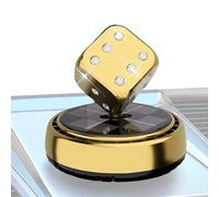 Car Air Freshener Diffuser, Solar Powered Odor Remover, Dashboard Scent Accessory, Automotive Trim Dice Shape, Long-Lasting Freshener for Truck Minivan Sedan Travel Commuting