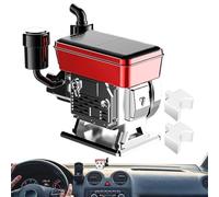 car air freshener diffuser - solar rotating aromatherapy | simulated tractor engine design, air purifier perfume for car and home, natural fragrance circulation, stylish dashboard accessory