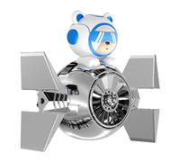 Car Air Freshener Fan Propeller, Bear Design Vent Clip Diffuser, 2.87x2.72x2.24 Inches Fragrance Scent Dispenser with Replaceable Fragrance Slices for Van and All Types of Vehicles