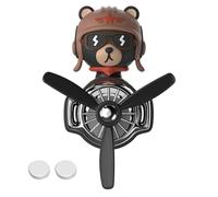 Car Air Freshener, Rotating Propeller Air Freshener, Car Vent Air Freshener, Outlet Diffuser Clip, Exquisite Bear Pilot With Rotating Propeller Diffuser For Car Vent, Truck, And SUV
