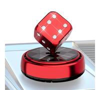 Car Air Freshener, Solar Diffuser, 6,5 cm / 2,55 pulgadas Dashboard Ornament, Dice-Shaped Design, Odor Eliminating Accessory, Black, for Road Trip and Truck Use ABS
