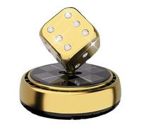 Car Air Freshener, Solar Diffuser, 6.5cm/2.55inches Dashboard Ornament, Dice-Shaped Design, Odor Eliminating Accessory, Black, for Road Trip and Truck Use ABS
