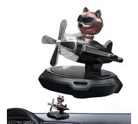 Car Air Freshener, Solar Energy Rotatable Aircraft Diffuser, 8.5x10.5cm/3.35x4.13 Inches Eyeglasses Dog Scented Decor for Car Interior Dashboard Abs + Fragrance Tablet