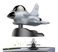 Car Air Freshener- Solar Powered 360 Rotating Airplane Car Scent Diffuser