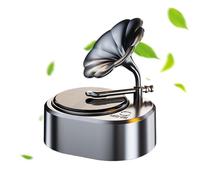 Car Air Freshener, Solar Powered Auto Diffuser, Rotating Phonograph Decor, Eco Friendly, Car Fragrance Diffuser for Dashboard, Truck, Home, Studio, and Travel, 2.95x2.56 in