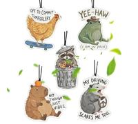 Car Air Freshener, Vehicle Scent Eliminator, Automotive Scent Diffuser, Long Lasting Fragrance, Cute Decorative Design Set, Hanging Clip Vent Accessory, SUV Sedan Van Interior Use Women Driver Travel