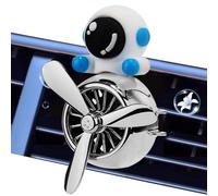 Car Air Freshener Vent Clip, Cute Astronaut Fragrance Diffuser with Rotating Propeller, 2.36x2.36 Inches, Aromatherapy for Travel, Road Trip, Truck, Men and Women
