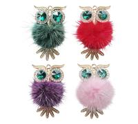 Car Air Freshener Vent Clip - Rhinestone Owl Plush Decoration | Long-Lasting Aromatherapy Clip for Vehicles, Auto Interior, Living Room, Office, Apartment, Dorm, Bedroom