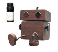 Car Air Freshener, Wooden Man Diffuser, 2.24×1.73×1.85 Inches Compact Shaking Design, Aromatherapy Interior Decor for Travel Car Use, Natural Wood, Drives and Daily Commutes, Brown