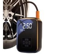 Car Air Pump - Portable Tire Inflator Rechargeable Compressor, Digital Pressure Gauge, LED Light Airs Pump, Fast Inflation Cordless Air Pumps | Compact Car Bike Motorcycle Inflator for trave
