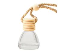 Car Air Refreshener, Car Air Freshener Bottle with Wooden Cap, 8ml Refillable Scent Diffuser for Rearview Mirror, Fragrance Oil Holder for Sedan, Truck, and Minivan, 8ml