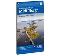Car and tourist map of Central Norway (Midt Norge): 1: 350 000