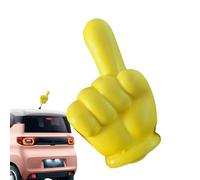 Car Antenna Topper, Hand Gesture Car Antenna Ball, Yellow Automotive Exterior Decor, Creative Foam Car Styling Roof Ornament, Easy to Find Car in The Parking Lot, Car Supplies for SUV Sedan
