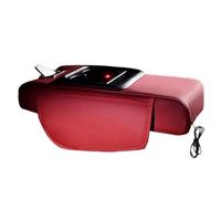 Car Armrest Booster Pad | Leather + High Resilience Sponge, 430g, 35x19x7cm | Universal Center Console Elbow Rest With Cup Holder Storage | Armrest Cushion Protector With Ambient Light