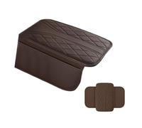 Car Armrest Box Pad | Height-Increasing Elbow Support Cover Breathable Protector with Side Pocket(Coffee)