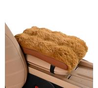 Car Armrest Cushion, Center Console Plush Cover, Comfortable Arm Rest, High Elastic Sponge Core, PU Leather Material, Buckle Installation, for Truck, , 1 Piece, Black