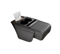Car Armrest Storage Box - Car Arm Rest Cushion, 5-In-1 Center Console Cover with Cup Holder, Phone Storage and Ergonomic Design for All Seasons (Gray)