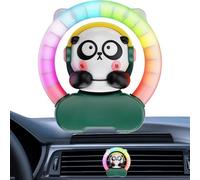 Car Aromatherapy Diffuser, Car Panda Outlet Diffuser with Atmosphere Light, 1.97x1.81x1.85 Inches Rechargeable 180mah Battery, Automotive Air Freshener for Sedan Rv, Compact Sl esign