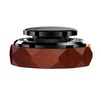 Car Aromatherapy Diffuser, Solar Car Air Freshener, Rotating Dashboard Ornament, Long-Lasting Orange Fragrance for Auto Interior, Odor Removal, Wood Color, Walnut Material