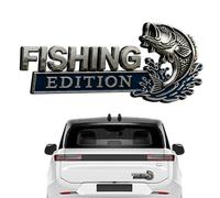 Car Badges Emblems Non-Fading Metal Decor Fishing car badge