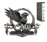 Car Badges, Metal Crow Sticker Decal for Vehicle Exterior Styling