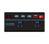 Car Battery Inverter - DC 12 V 24 V a 220 V AC Power Converter, USB Rapid Charging Adapter | AC Type-C Output, Portable Energy Supply, Efficient Electrical Gadget for Cars Trucks RV Outdoor Use