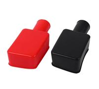 Car Battery Terminal Protector Cover - 3.15in Battery Cable Stud Covers | 1 Pair Red & Black Silicone Rubber Insulating Protector Caps | Top Post Terminal Boot For Trucks, Electric Bikes