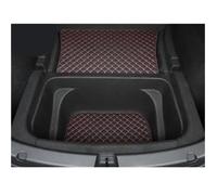 Car Boot Protector with Universal Side Protector Alfombrilla Protectora De Cuero Envolvente Compartimento Capó Delantero para Tesla Model Y Juniper 2025(Black Red Lower,Model Y Juniper)