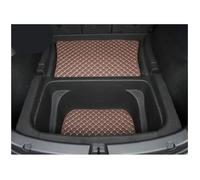 Car Boot Protector with Universal Side Protector Alfombrilla Protectora De Cuero Envolvente Compartimento Capó Delantero para Tesla Model Y Juniper 2025(Coffee Beige Lower,Model Y Juniper)
