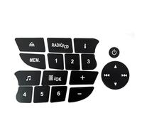 Car Button Repair Stickers Black Audio Button Repair Decal Stickers Accessories For Twingo For Clio and For Megane 2009-2011 Pegatinas Decorativas
