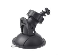 Car Camera Bracket Adjustable Collar 5.5x6.4cm Black | 360-degree swivel, suction cup base, secure dashboard fix, black plastic build, compact 5.5x6.4cm size