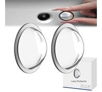 Car Camera Lens Protector, 2pcs Ultra Clear Backup Camera Protective Sticker, High-Transparency Anti-Rain & Anti-Scratch Cover, Waterproof Adhesive Shield for Most Vehicles (2pcs)